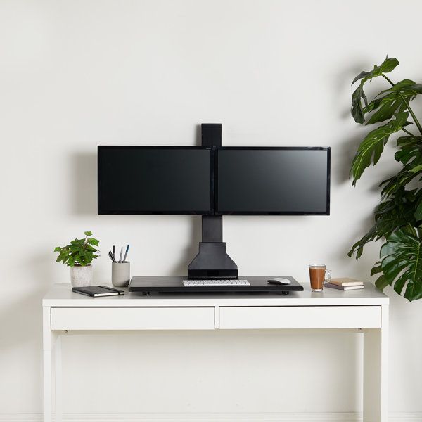 VonHaus Electric Double Monitor Riser 20" Standing Desk Converter